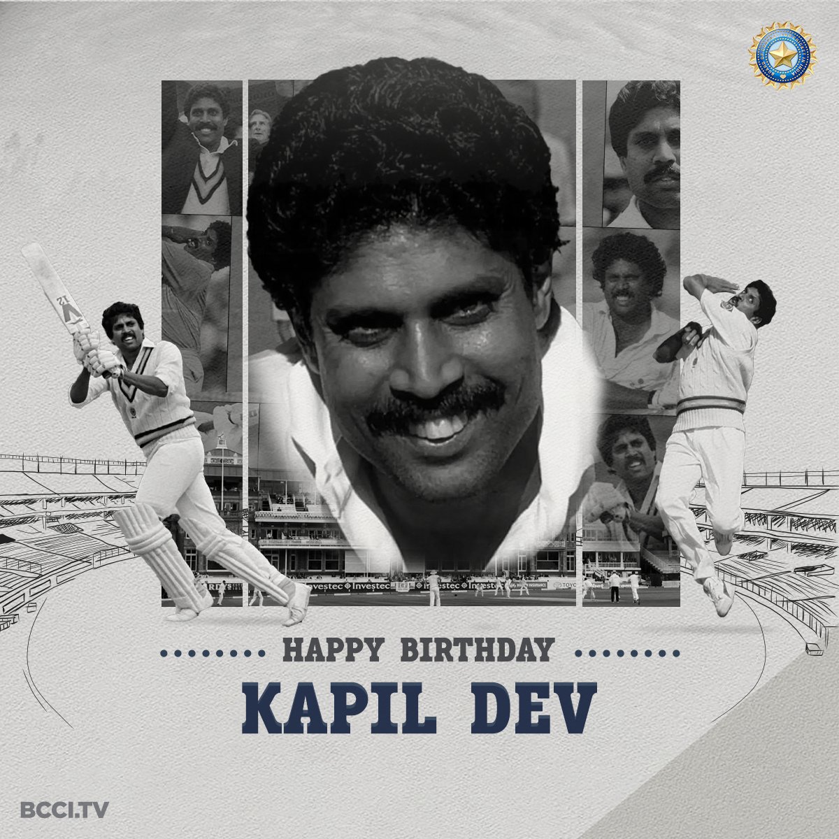 BCCI's tweet photo. 356 intl. matches 👌
9031 intl. runs 🙌
687 intl. wickets 👏

India’s 1983 World Cup-winning Captain 🏆

Wishing the legendary @therealkapildev - #TeamIndia's greatest all-rounder - a very happy birthday 🎂👏 https://t.co/2wDimcObNK