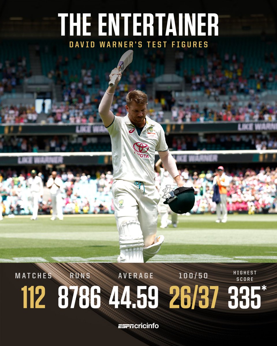 Never a dull moment when David Warner took to the field 🌟 He finishes his Test career as Australia's fifth-leading run-scorer in the format 🔥