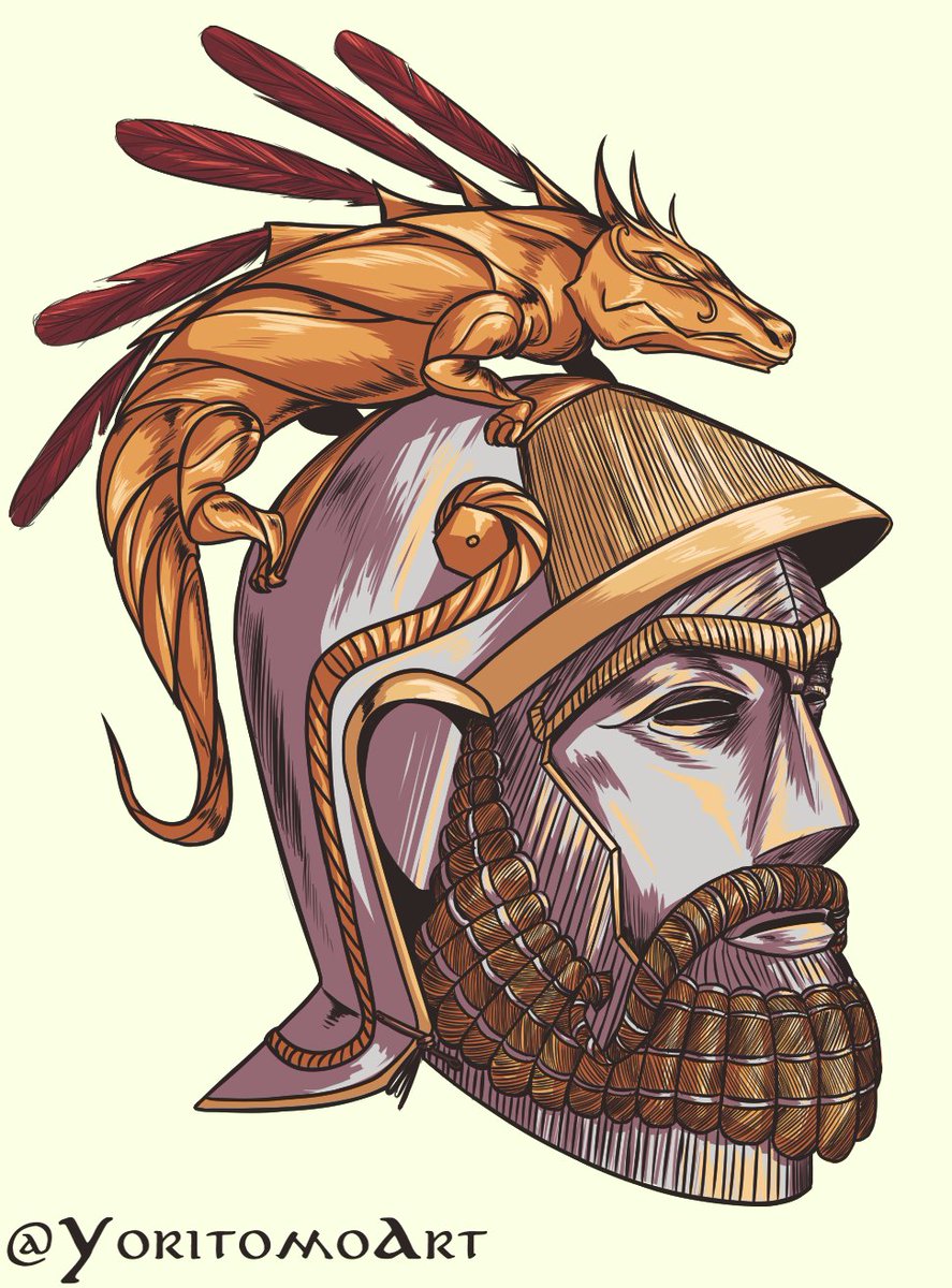 yoritomoart's tweet photo. The Dragon-helm of Dor-lómin, colored https://t.co/IFYm7i1S9C