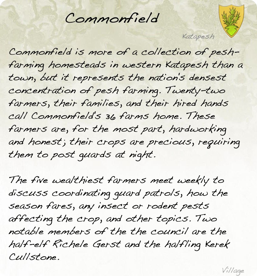 GolarionToday's tweet photo. Commonfield, Katapesh
https://t.co/ai0xVgthEy
#Commonfield #Katapesh #RicheleGerst #KerekCullstone https://t.co/0yJCHBu7Ht