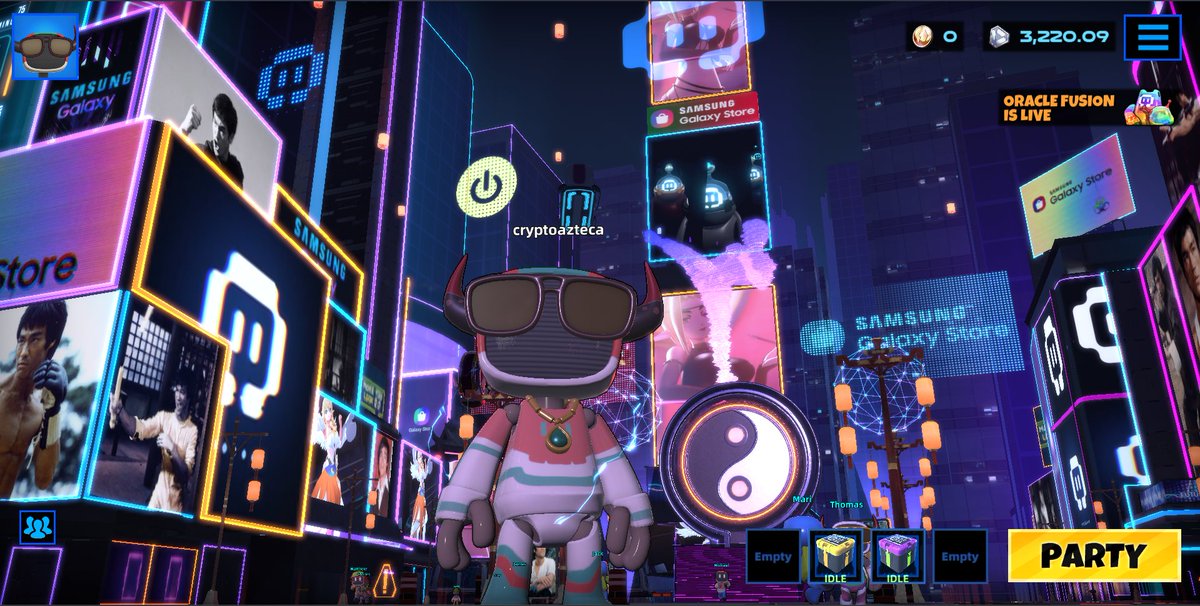 circle_crypto's tweet photo. Have an amazing weekend to absolutely everyone!

Playing some @playBYTECITY Party Games.

Their Web 2.5 social gaming platform recently went live on the QuickSwap Gaming Hub.

We might soon have an All Roads Lead to #Polygon episode from within the Metaverse. https://t.co/Qp7gvJX6PI