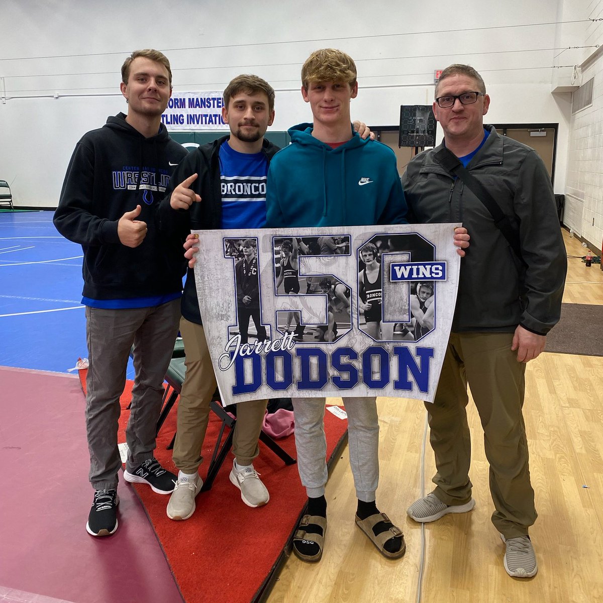 Jarrett Dodson earns his 150th win with 4 wins <a href="/HPCWrestling/">HPCWrestling</a>
Norm Mandstedt Invite today in Columbus.  More work to do tomorrow.  Congrats Jarrett you've earned it!