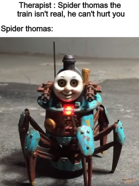 fivefortweeting's tweet photo. Things that aren’t really real and that they can’t hurt me even if it’s a spider Thomas the tank engine 🩵 #NeedTherapyFor https://t.co/JzSWI4VqRq