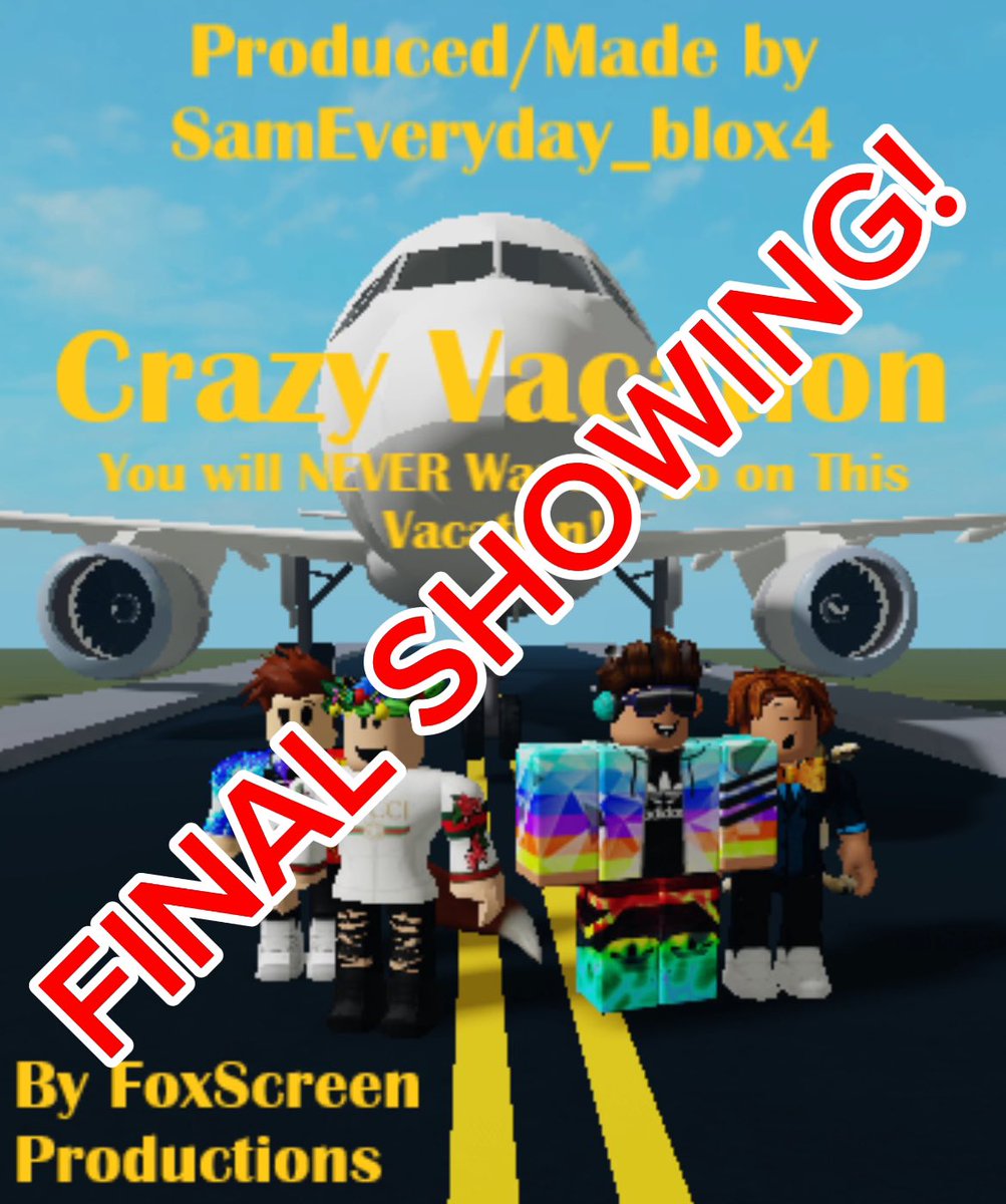 cinebloxpro's tweet photo. Every vacation must come to an end. ✈️ 

As the sun sets for one of the most loved and memorable movies in CineBlox, we would like to invite you to go on a “Crazy Vacation” one last time as it will retire from our theatres. 🎥 https://t.co/60w6YQTngf