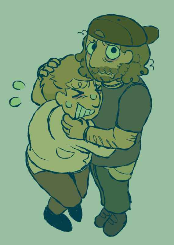 capteye_'s tweet photo. i finally tried drawing on my tablet properly with my fav horrified men heart smiles #clancyjarvis #ethanwinters #clethan #re7 https://t.co/7hQLpDA23r