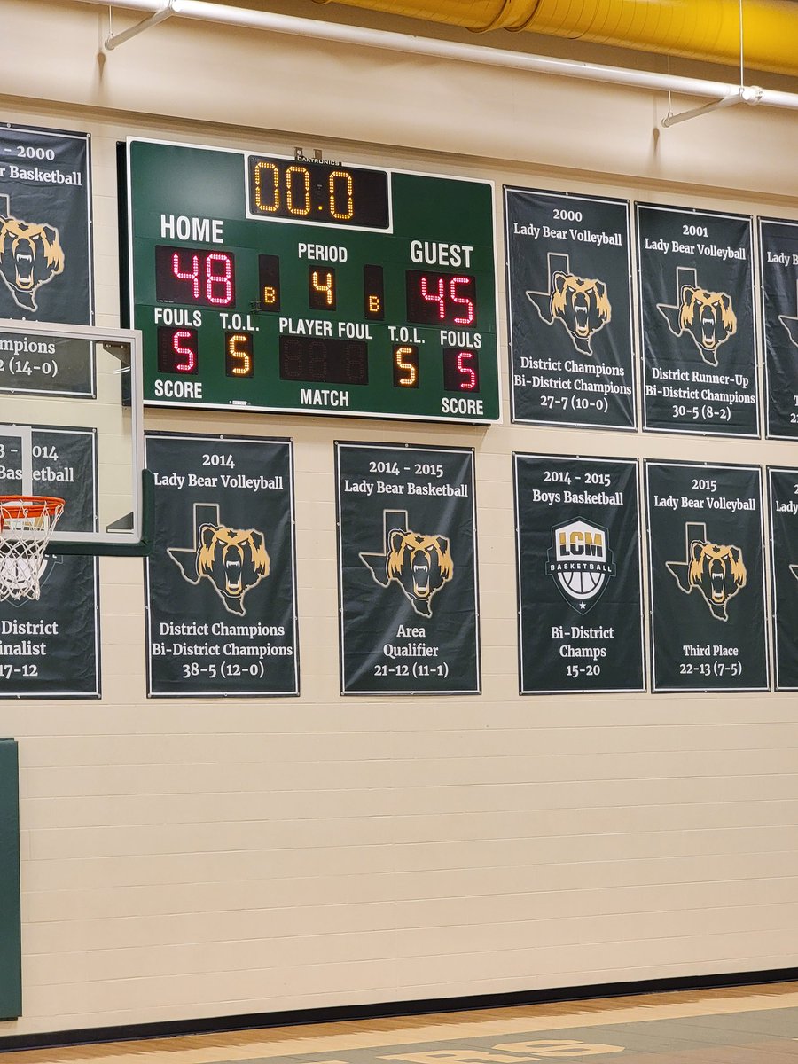 LCM 48, Vidor 45

Bears held on against a furious rally by the Pirates to pull out a win.  <a href="/alantheon/">Alantheon Winn</a> 23, Jonah Fuller 9 points and fantastic defense all night. 

Bears now 10-14 (1-1) and will travel to Lumberton on Tuesday.

<a href="/LCMBearFacts/">LCM Bear Facts</a> <a href="/hoopinsider/">Hoopinsider</a>