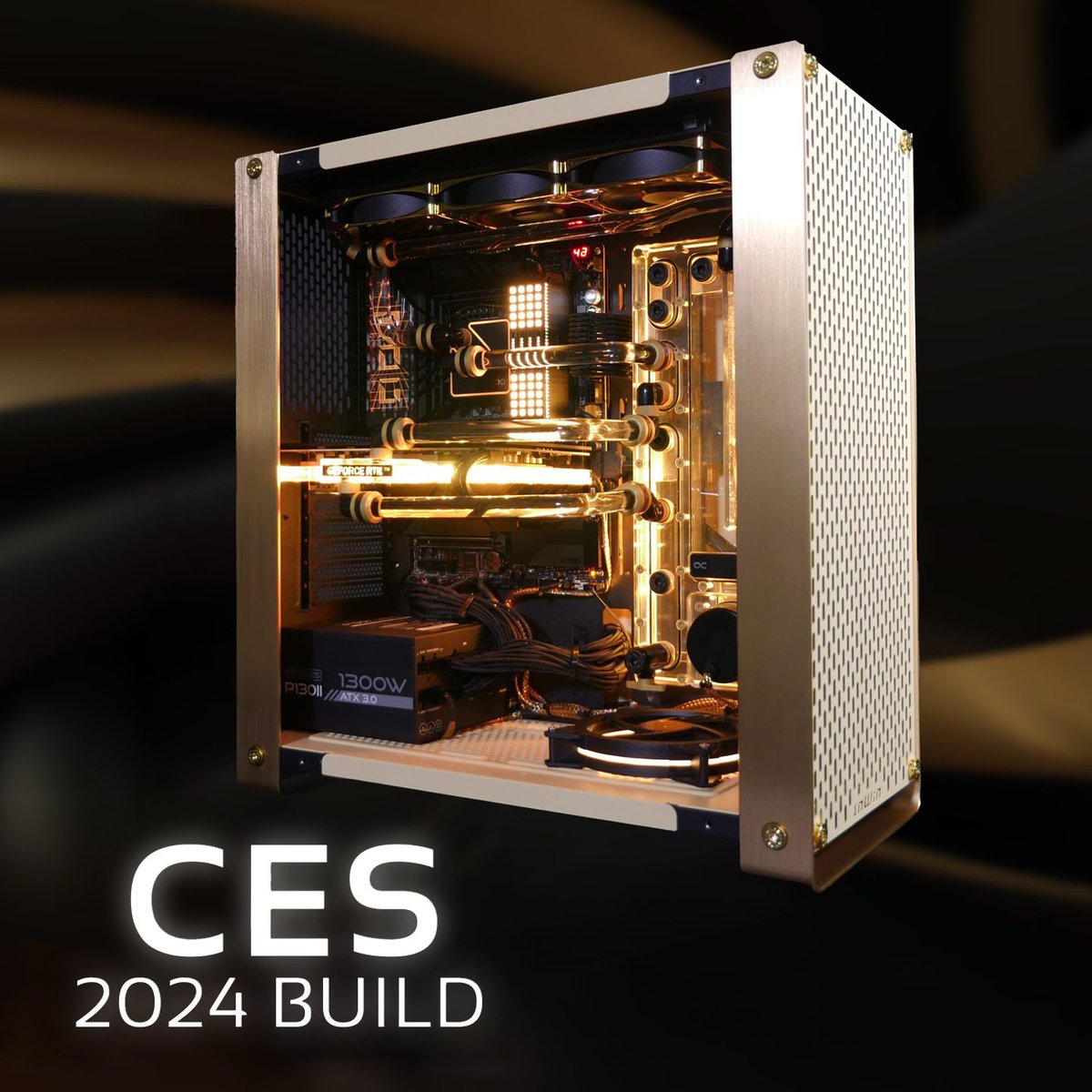 SingularityC's tweet photo. CES 2024 Build!
We did this build in collaboration with @PerformancePCs
and @alphacool. It will be displayed at the Alphacool booth at CES 2024
View more photos here ▶️ https://t.co/iXvtdgwyTO
#singularitycomputers #ces2024build #customgamingpc #liquidcoolingpc #watercooledpc https://t.co/Ly6PjPABSz