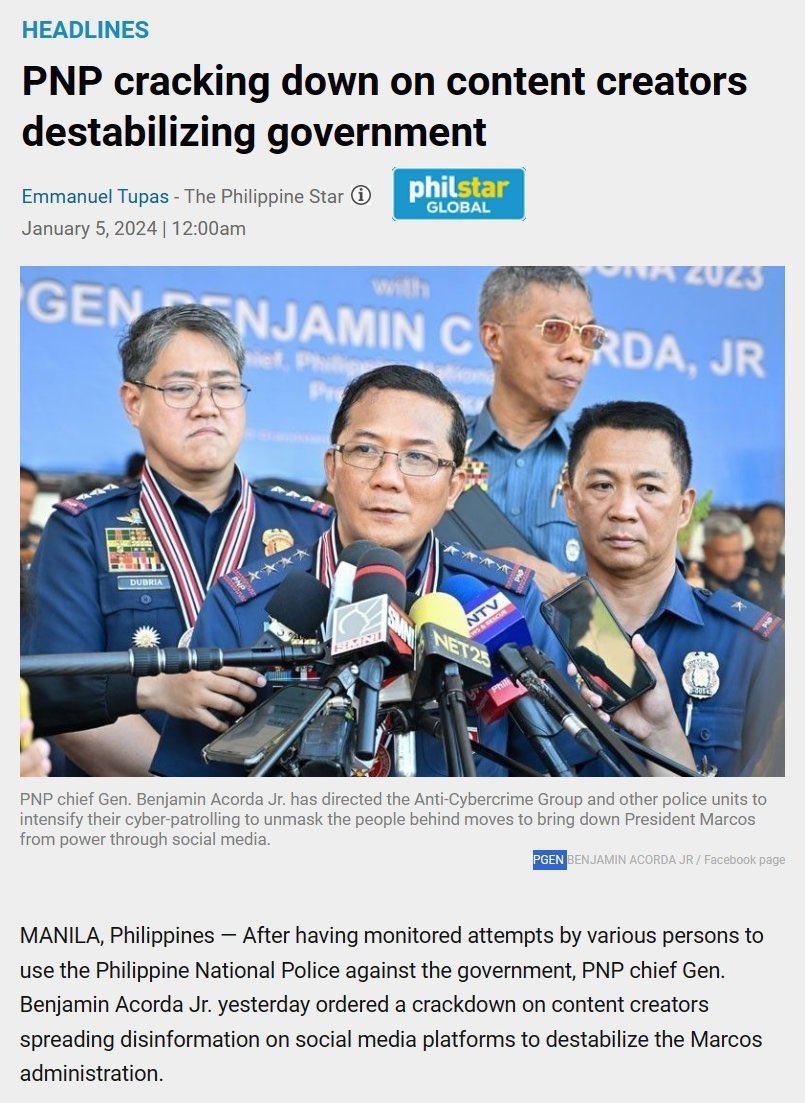 Oh how quickly we forget. 

During Duterte’s six years as president, this was basically what the opposition was doing literally every single day. Wonder why the PNP is suddenly all hands on deck? I mean, instructions obviously have to come from upstairs. Right?