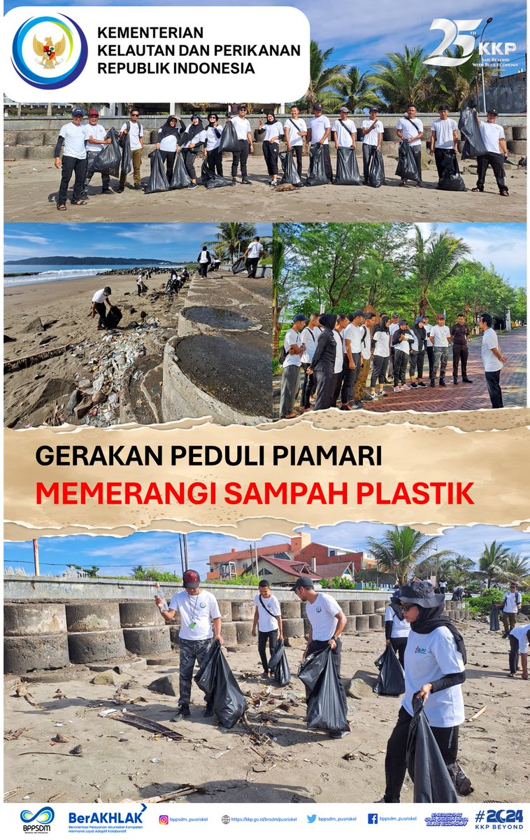 pusriskel's tweet photo. Gerakan Peduli PIAMARI Memerangi Sampah Plastik di Pantai Pangandaran

Momentum libur Natal, Tahun Baru dan anak sekolah, meningkatkan jumlah wisatawan ke Pantai Pangandaran.  Aktivitas pengunjung selama momen liburan tersebut berbanding lurus dg jumlah sampah plastik
#Piamari https://t.co/OnMxfqDjKg