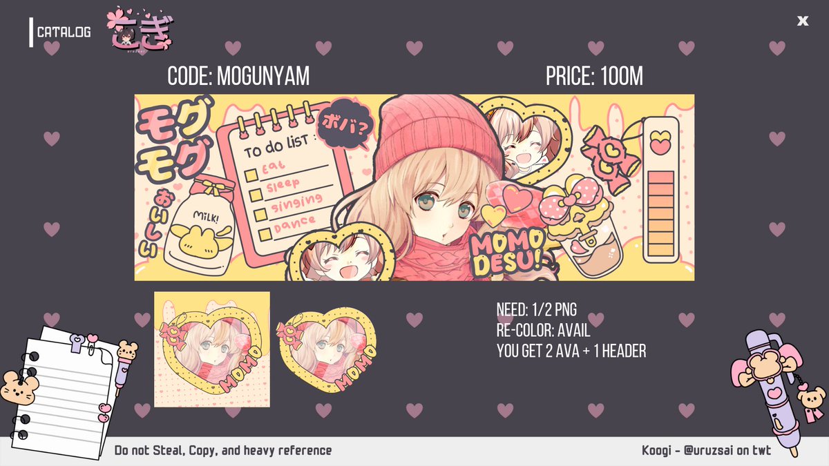 Ekhem...
*Memasang jimat anti floop*

Halo ~ 
Boleh minta waktu nya sebentar buat ospek anak baru Koogi ?? 🥺👉🏻👈🏻
Jika ada kemiripan dengan BA lain bisa DM aku iyaa ~

Fyi, enih remake catalog Boba iyaa 👉🏻👈🏻