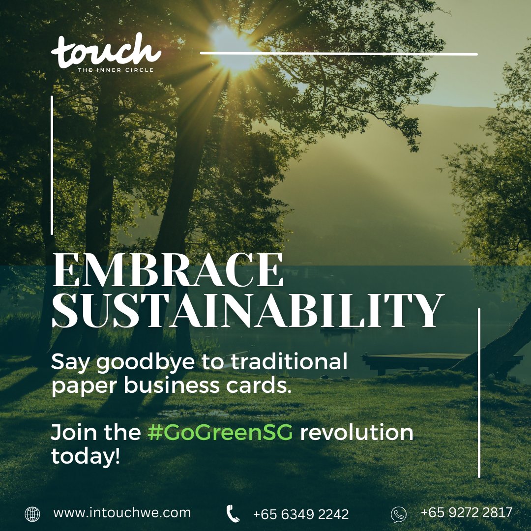 InTouchWe's tweet photo. Join the movement where technology meets sustainability!
Be a part of #GoGreenSG revolution. Let's make every connection count towards a healthier earth. Upgrade to the smart choice today!

🔗  https://t.co/4GRCfKAeHn
📱 For a greener today call: 
   +65 6349 2242 | +65 9272 2817 https://t.co/CcJjsjZ9Zt