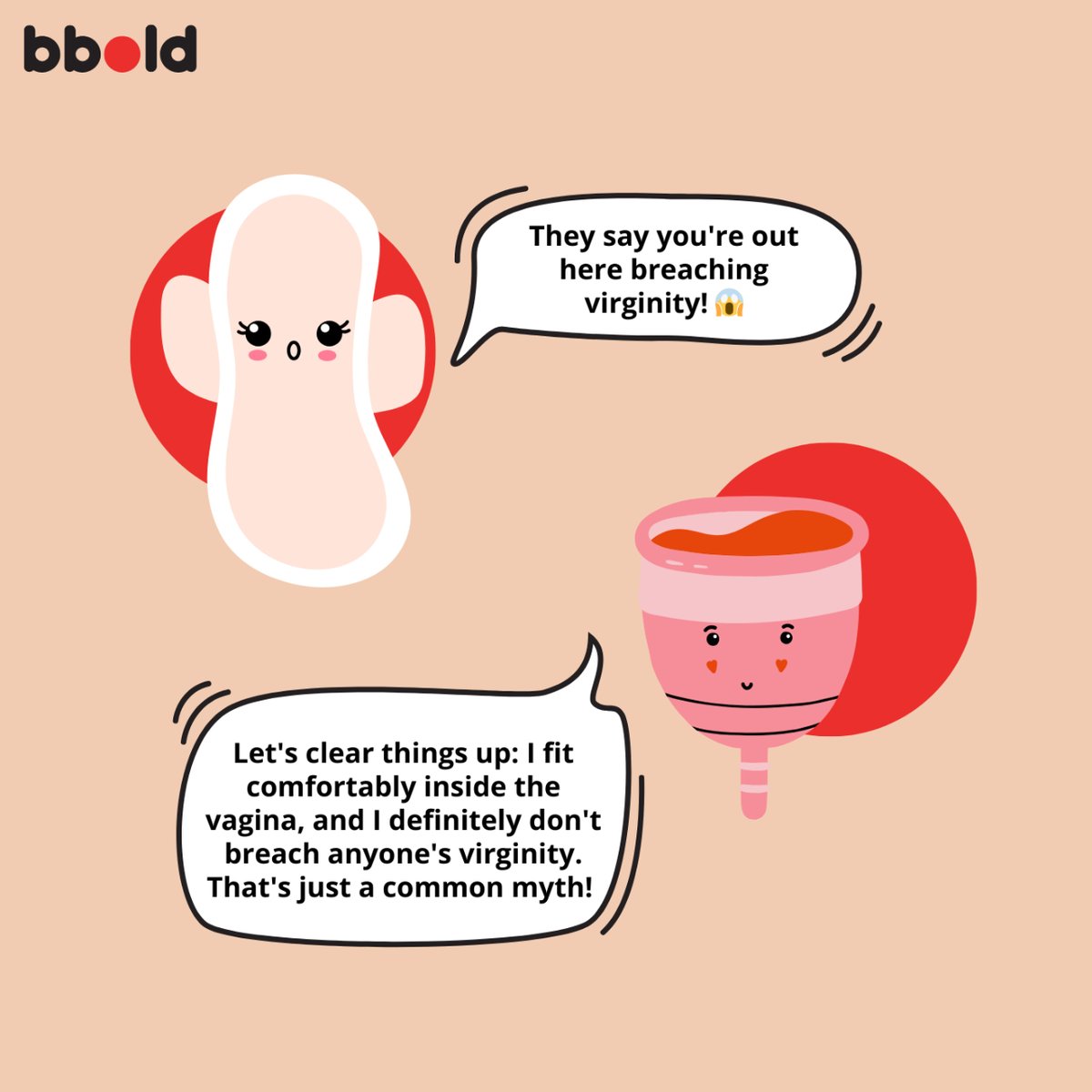 bboldofficial's tweet photo. Get ready for an ultimate clash between Sanitary Pad and bbold Menstrual Cup! 😂 
Who do you support? Let us know in the comments!

#PeriodMythBusters #bboldRevolution #EmbraceChange #PeriodConfide
nce https://t.co/Is3pQOTMWT