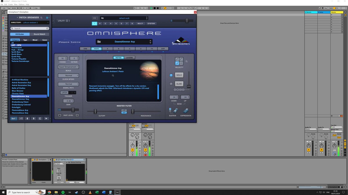 LaugesenHenrik's tweet photo. Previewing the upcoming patchbank LUFTRUM AMBIENT 3 for OMNISPHERE 2
Wonderful patches as usual - already feeling inspired.
Highly recommended.
@Luftrum1
#ambient #luftrum #spaceambient #drone #soundscapes #patches #omnisphere #spectrasonics https://t.co/5m2WPHVz1i