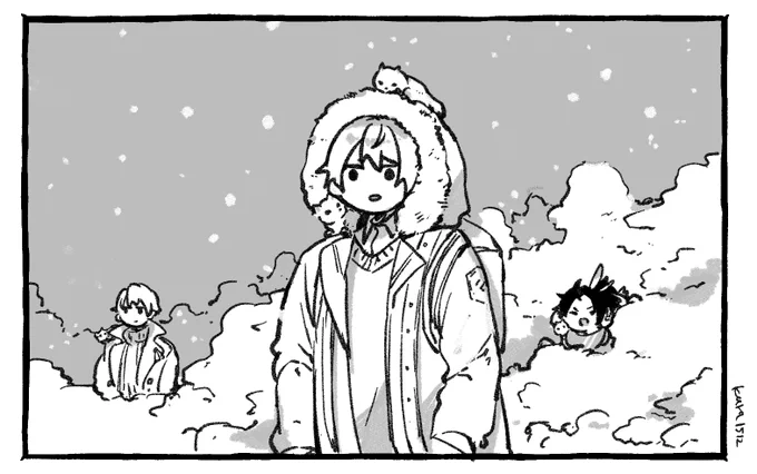 もこもこコート可愛かった☃️ 