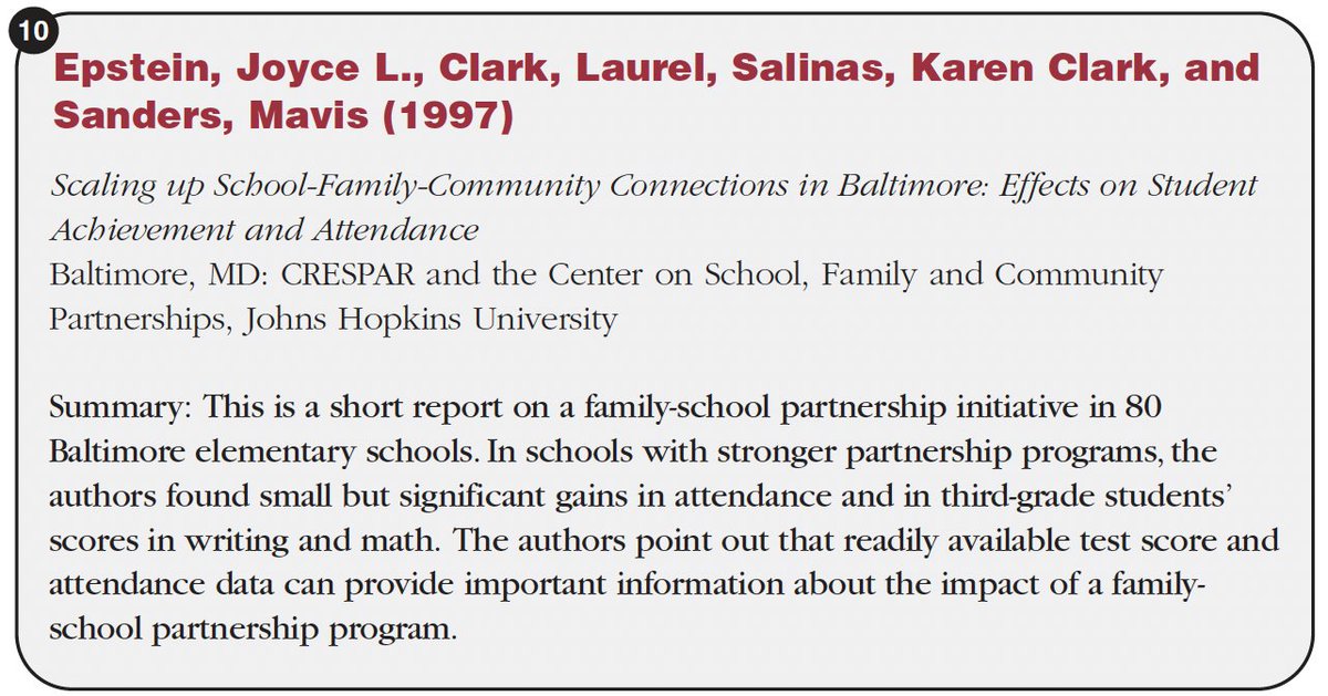 “Schools with stronger programs of partnership have better student attendance, regardless of the area of the city or years in the program” #LeadershipMatters #LeadershipDevelopment #familyengagement