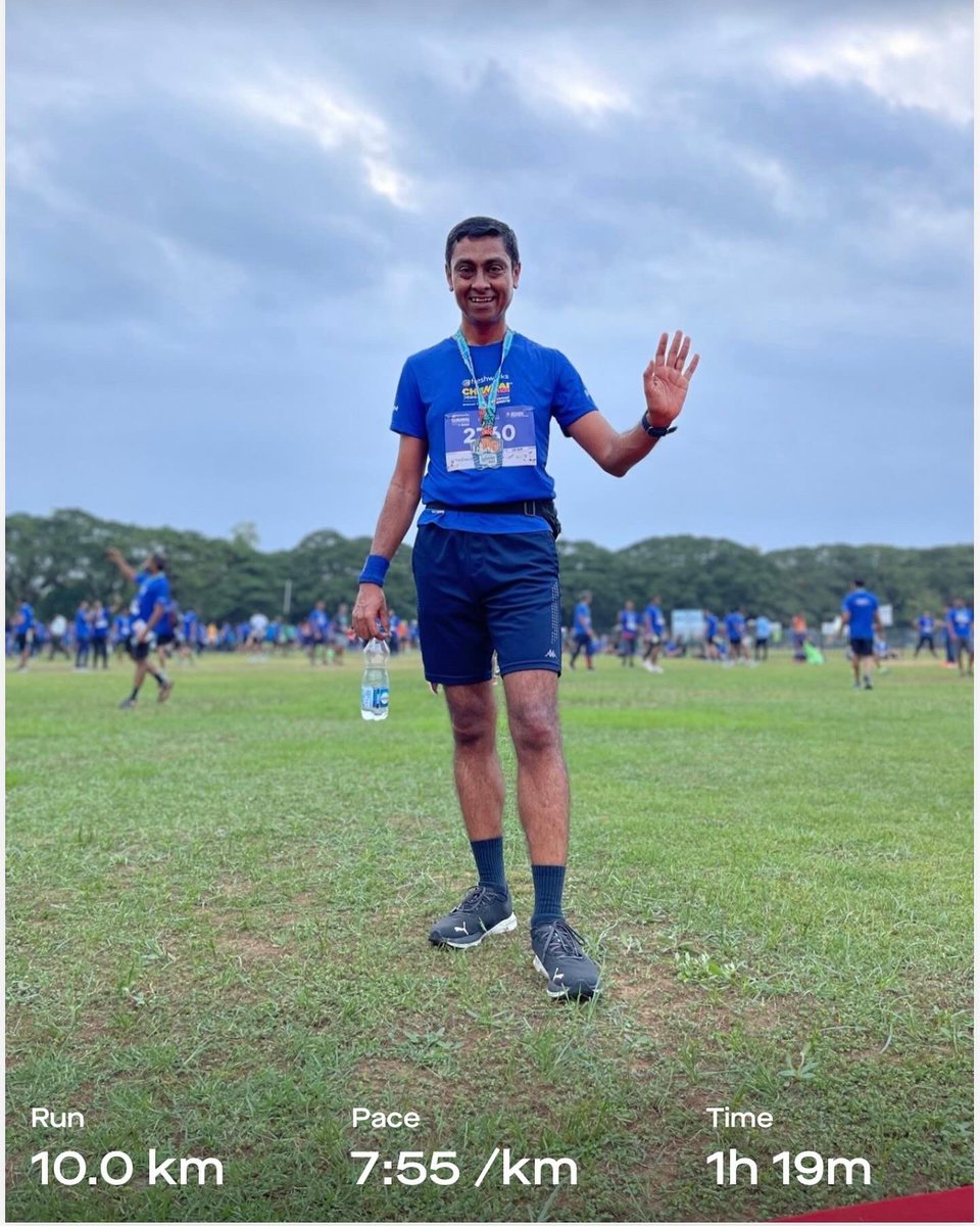 saugataraj's tweet photo. @fcm2024 My first Marathon: 10K in 01:17:16 😊 https://t.co/iHEYFDDheO