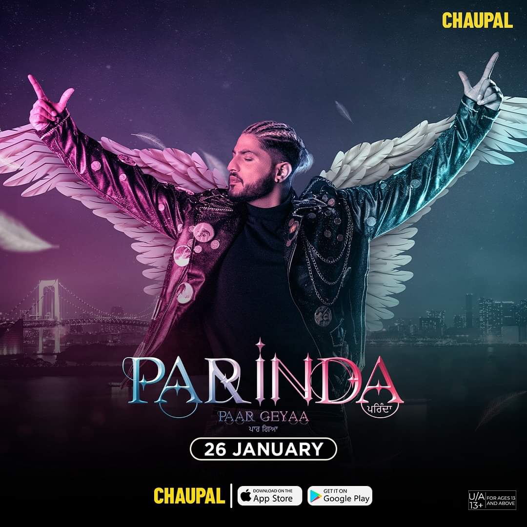 CinemaRareIN's tweet photo. Punjabi film #ParindaPaarGeyaa (2023) by #KsshitijChaudhary, premieres Jan 26th on @ChaupalApp.
#GurnamBhullar #RoopiGill @WhiteHillMusic_ #GSGogaProductions #RRGMotionPictures https://t.co/c6ZDr29JUH