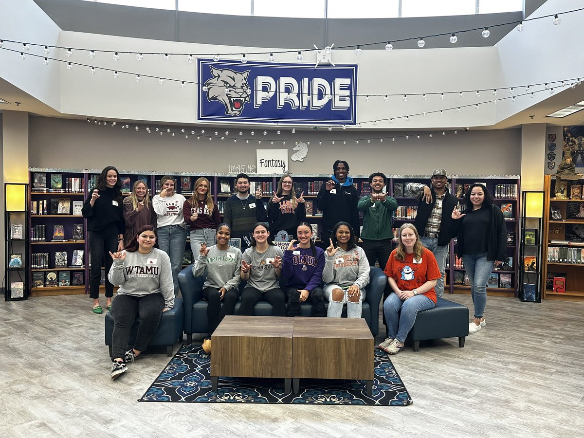 Our College Day speakers were AMAZING!  Our students loved hearing about their college journeys and experiences!  #prideinside #OneLISD