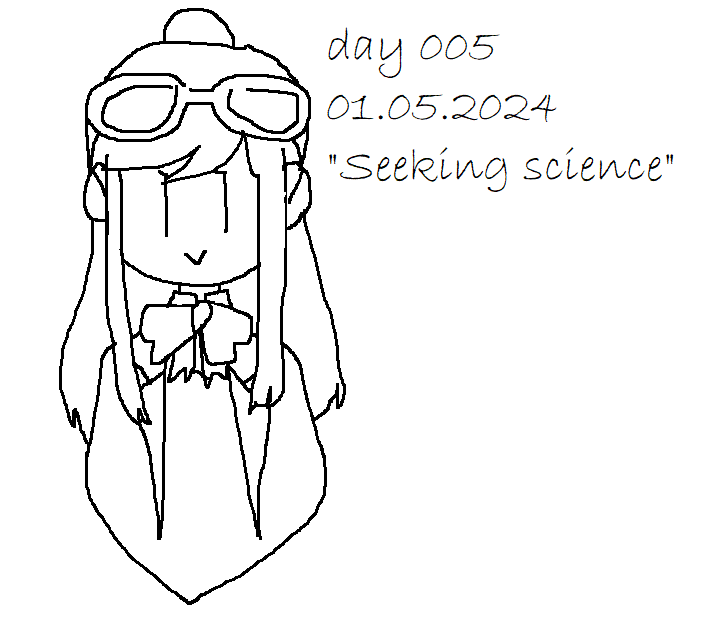 moonsbeamings's tweet photo. day 5. reallyyyyyy low effort entry for today o7 i didnt know what to make of the prompt so . ema. science girl. she likes science https://t.co/aRPCLGLHQR