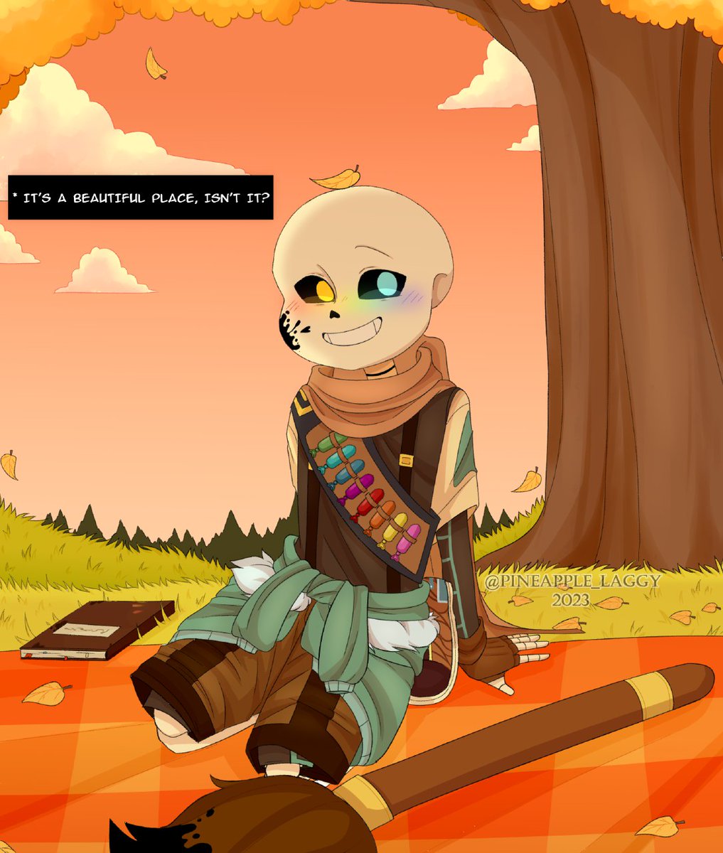 pineapple_laggy's tweet photo. Autumn gatherings with Ink 🧡

[ #undertale #undertaleAU #inktale #inksans #sansau #sans ] https://t.co/5e1zWS9VHc