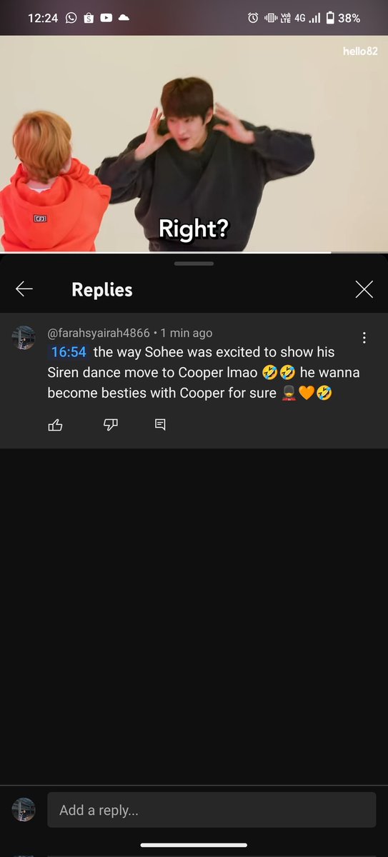 y0eeandme's tweet photo. It was an easy guess but Sohee fs was excited to show his dance move to Cooper lmao
Sohee: Right? Right?
Cooper: ...yes... ๐คฃ๐คฃ๐คฃ
#COPYnPASTE_RIIZE #RIIZExhello82 #RIIZE #hello82
https://t.co/Zu1Okc3KCh https://t.co/OrE7qi73Nj