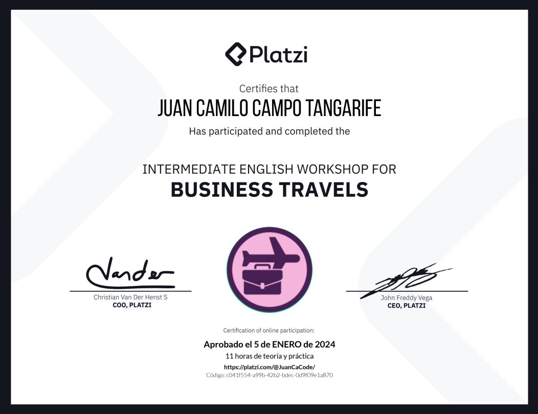 JuanCaCode's tweet photo. One of the greatest course I've taken with @platzi  #EnglishAcademy https://t.co/GVcZxf0Pcn