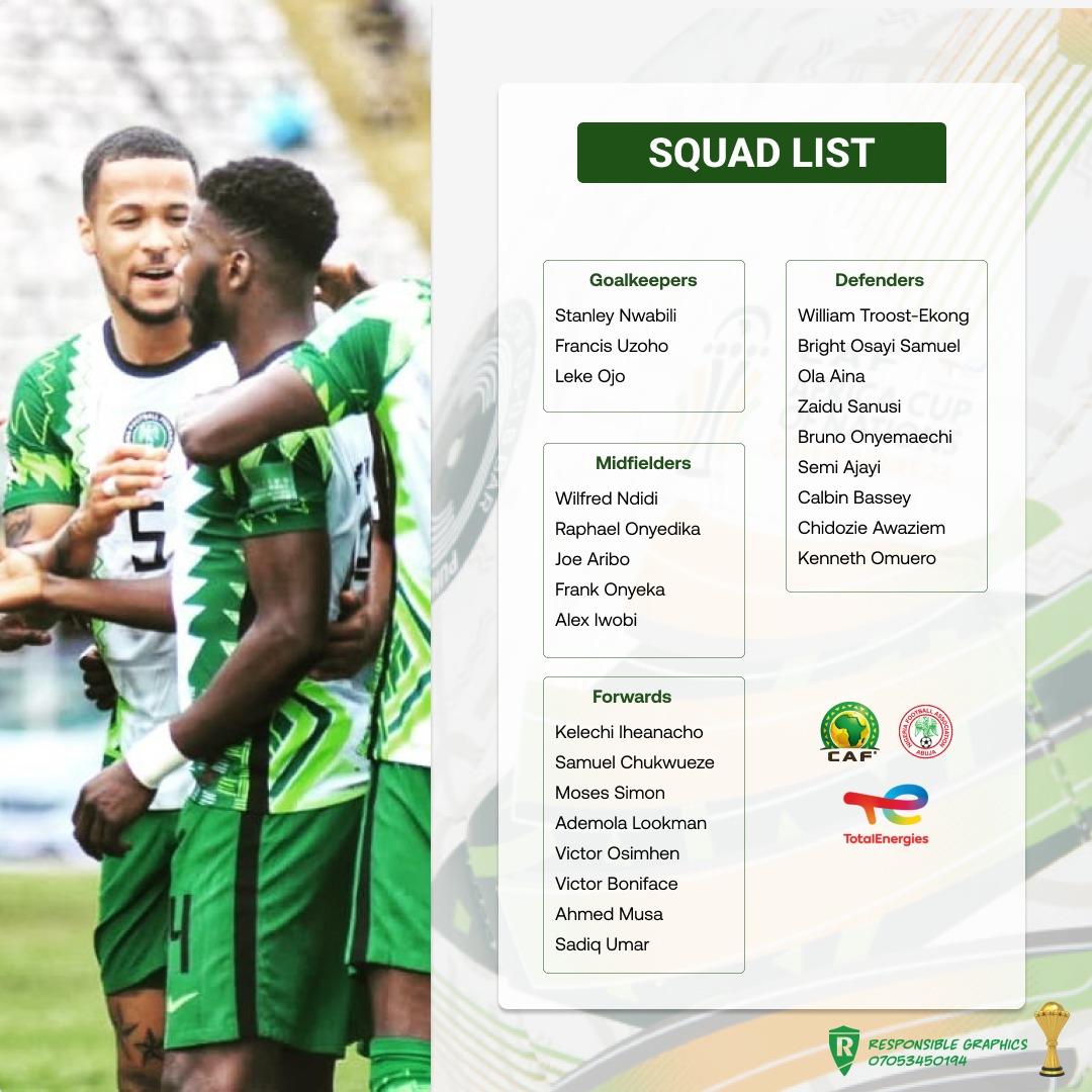 guyresponsible's tweet photo. In addition to cover up for the Afcon Tournament. I designed

Nigeria Squad list for Afcon 2023 tournament. 

Source: @CAF_Online @thenff

Designed with @figma
 #CAF #SuperEagles #Afcon #Afcon2023 #graphics #Design #SuperSport #BBCSport #Africa #AfconWithResponsibleGraphics https://t.co/3RGvH9DkMr