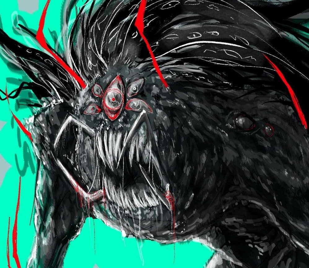 ChibiRaiden1's tweet photo. Here's some more monster ohara designs! This one is my fallen angel  one.(most of these are on my spiderman2099 tiktok account) #HorrorArt #monsterdesign #MiguelOHara #bodyhorror #monster https://t.co/c5U5veCrpy
