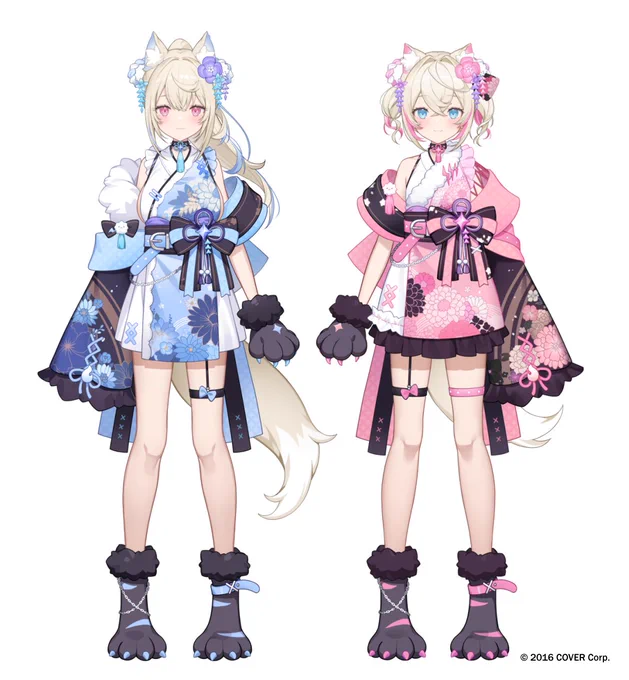 フワワ・アビスガードモココ・アビスガードお二人のお正月衣装をデザインさせて頂きました!よろしくお願いします!#AdventNewYear #holoAdvent #FUWAMOCO 