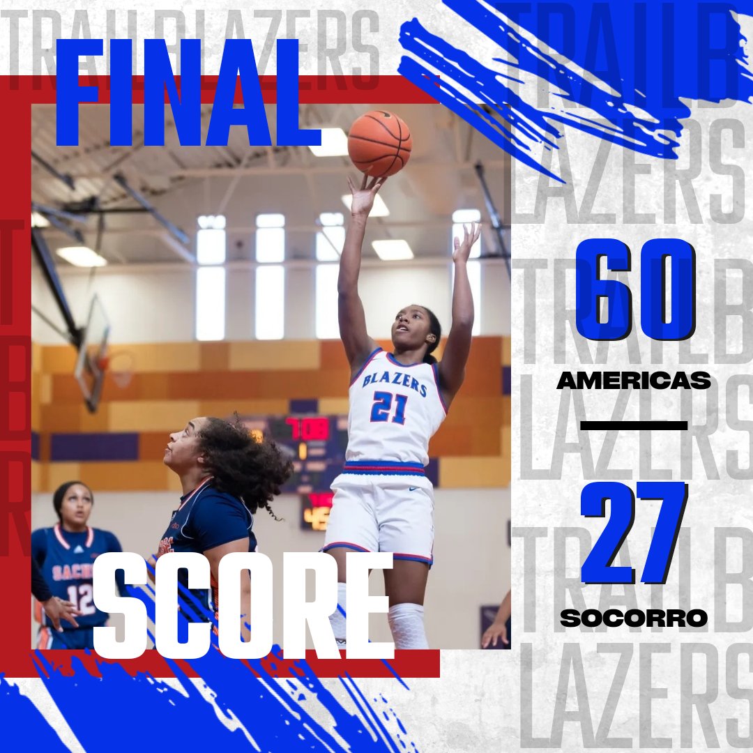 Americas Girls Basketball (@blazerhoops_ahs) on Twitter photo Trailblazers defeat Socorro on the road!
Leading scorers: <a href="/t1marAlex/">Timar Alexander</a>-18pts & <a href="/jaeeherrera3/">jaedyn</a> -11 points
<a href="/Americas_HS/">Nancy Torres</a> <a href="/Coach_NoeRobles/">Noe Robles</a> <a href="/Fchavezeptimes/">Felix Chavez</a> <a href="/EPSports915/">Borderland Sports</a> <a href="/Prep1USA/">PREP1</a> Trailblazers defeat Socorro on the road!
Leading scorers: <a href="/t1marAlex/">Timar Alexander</a>-18pts & <a href="/jaeeherrera3/">jaedyn</a> -11 points
<a href="/Americas_HS/">Nancy Torres</a> <a href="/Coach_NoeRobles/">Noe Robles</a> <a href="/Fchavezeptimes/">Felix Chavez</a> <a href="/EPSports915/">Borderland Sports</a> <a href="/Prep1USA/">PREP1</a>