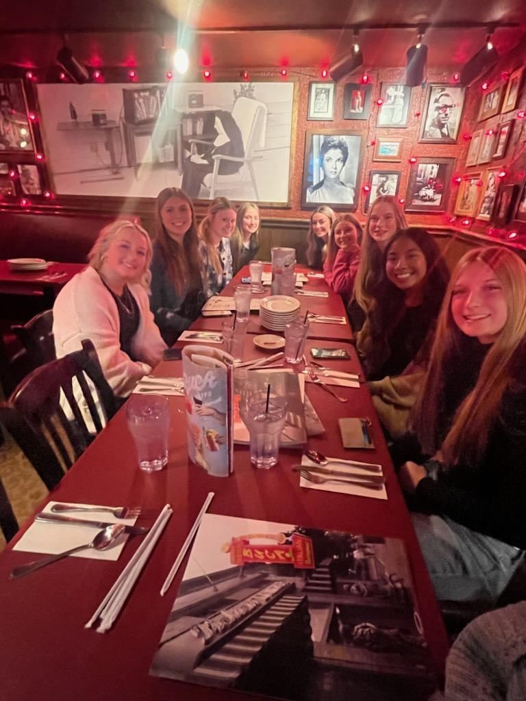 Coaches treated these girls to a special night out. They wanted to recognize them for all their hard work and celebrate their accomplishments.  Oh, so many memories with this crew!