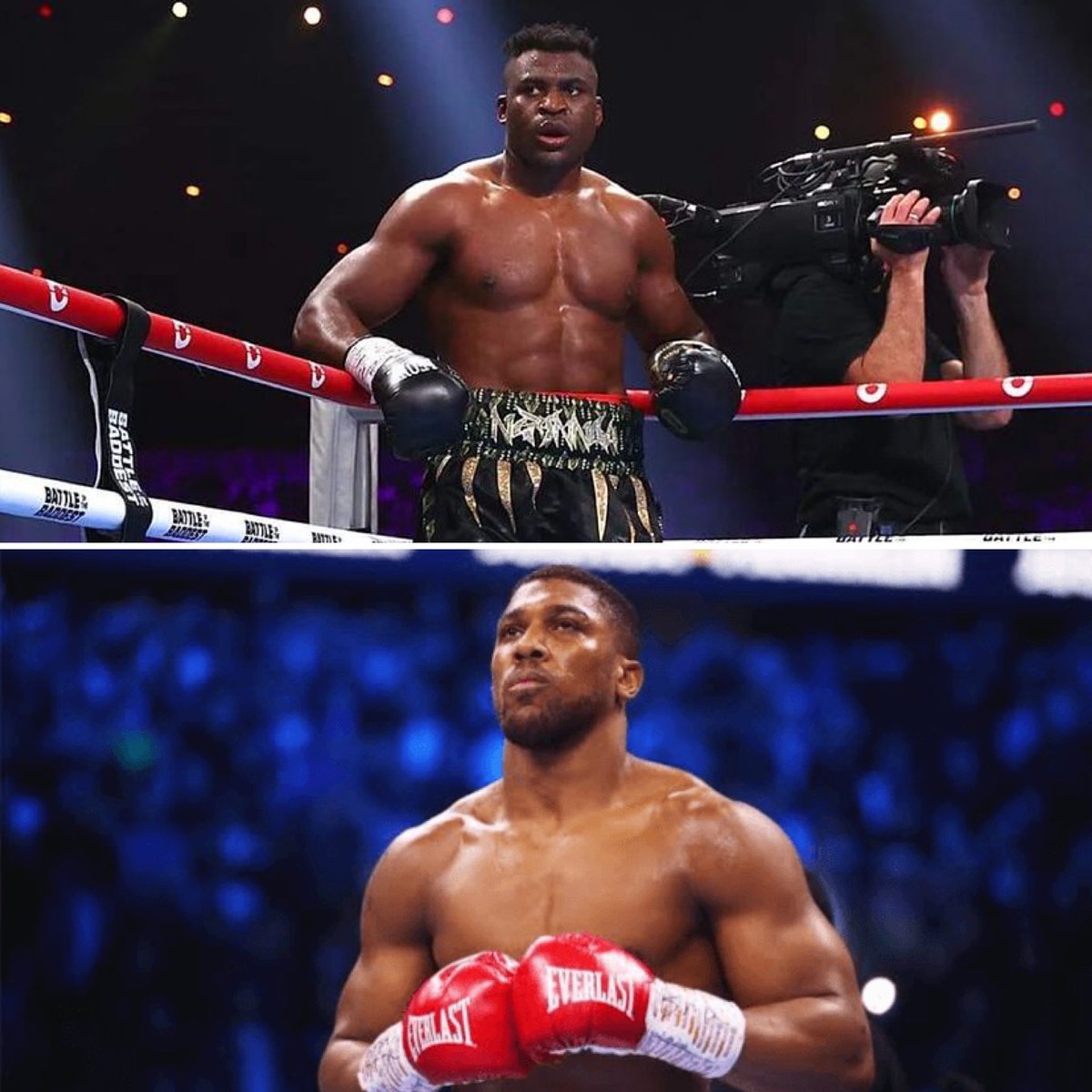 BREAKING 🚨

Eks-juara dunia unified kelas berat, Anthony Joshua, akan menghadapi juara lineal MMA, Francis Ngannou, dalam pertarungan tinju 10 ronde pada 9 Maret nanti.

Kalian #TeamJoshua atau #TeamNgannou? #JoshuaNgannou