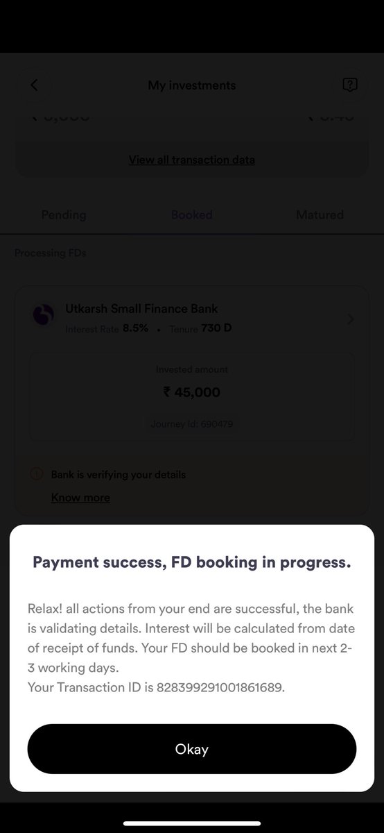 ragghav_g's tweet photo. @Utkarshbank  @StableMoney_  I had booked a FD with you on 3rd Jan 2024 but that FD is still under processing phase. My KYC is already done and I’m already holding another FD with you. Kindly look into the matter. https://t.co/l41Uf5Grq0