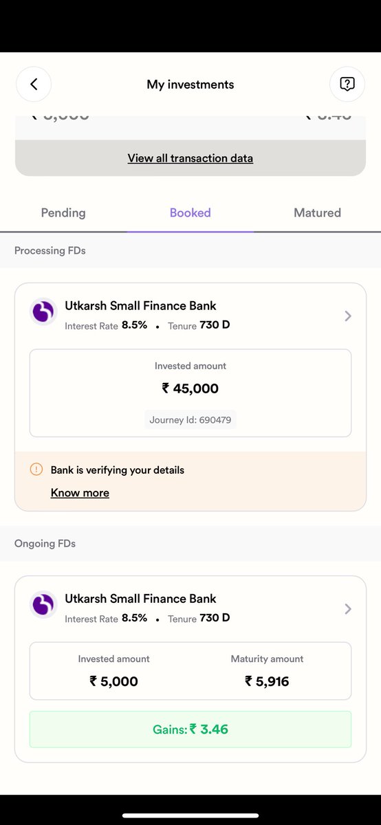 ragghav_g's tweet photo. @Utkarshbank  @StableMoney_  I had booked a FD with you on 3rd Jan 2024 but that FD is still under processing phase. My KYC is already done and I’m already holding another FD with you. Kindly look into the matter. https://t.co/l41Uf5Grq0