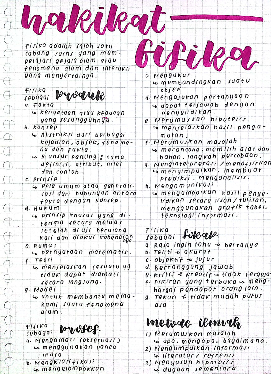 archuitect's tweet photo. catatan fisika kelas 10 #sanotes
✦ ࣪ ₊ hakikat fisika
source : buku paket erlangga https://t.co/ZETdECzdf9