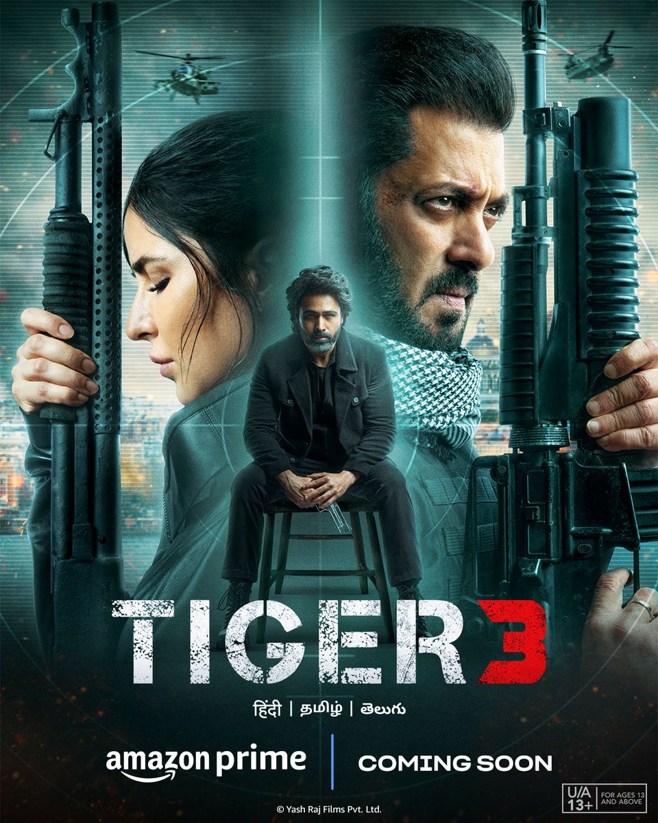 #Tiger3 is coming soon on Prime Video in Hindi, Telugu, and Tamil.

The movie grossed approximately 464 crores worldwide in its theatrical run.

#Tiger3OnPrime | #SalmanKhan | #KatrinaKaif | #EmraanHashmi