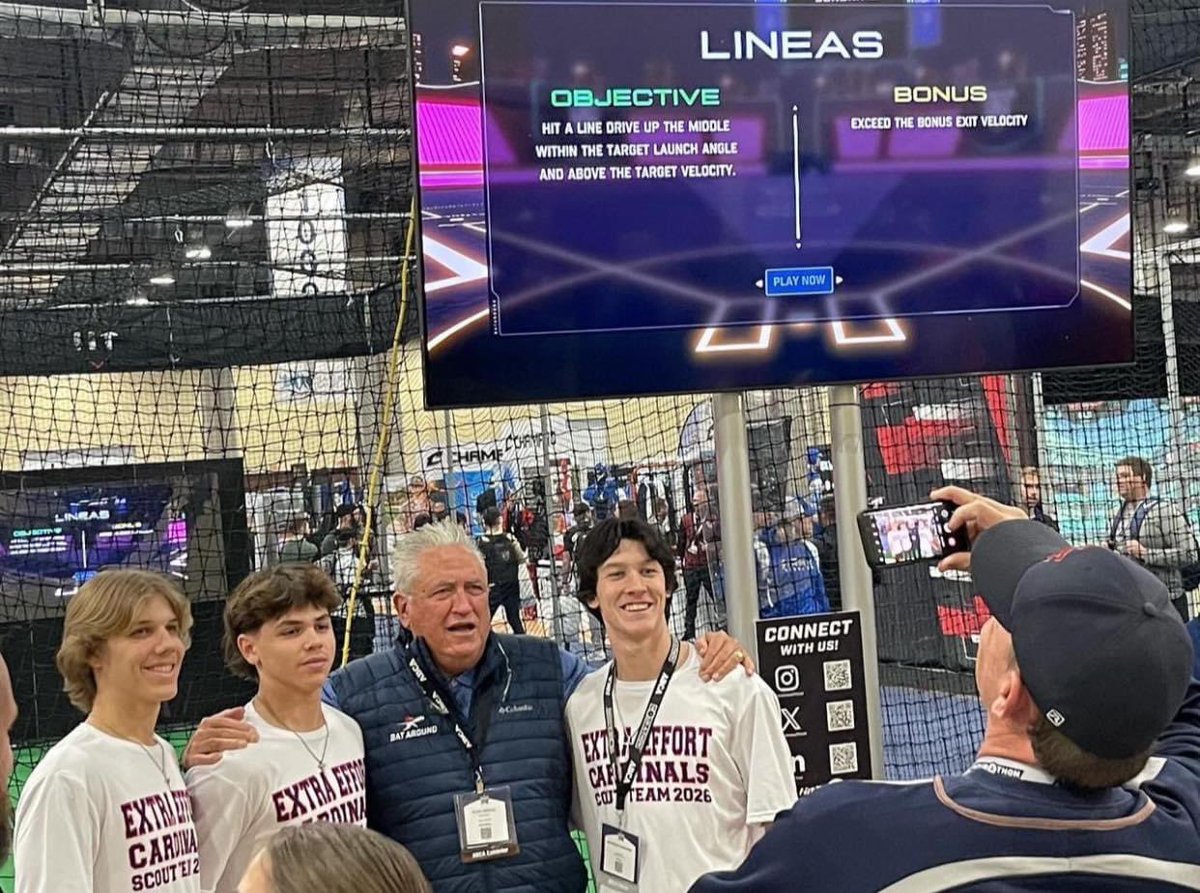 extraeffortokc's tweet photo. Day 2 ABCA Dallas. Extra Effort getting lots of buzz! Shirts are a hit & the boys hit all day long. Huge crowd, getting interviewed, & talking to major league managers…what a day!
#abca #eecardinals #extraeffort #perksoforganization #collegebaseball #mlb #milb #backspintee https://t.co/sGCtFZbrB4