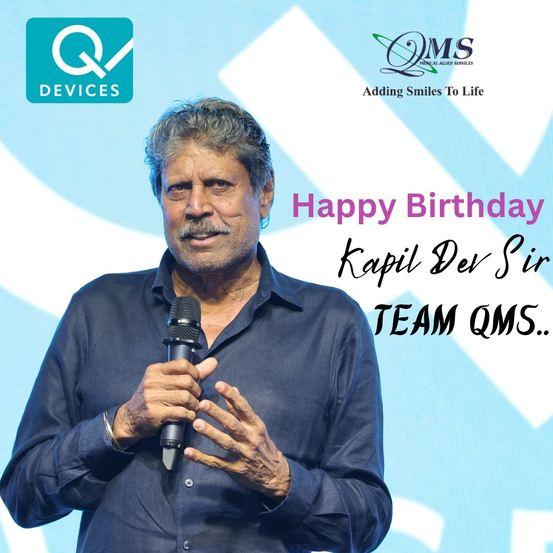 qms_mas's tweet photo. Happy Birthday to our hero Kapil Dev https://t.co/AKtZfL9krB’s an honour that you help us bring smiles to life.
#happybirthdaykapildev #addingsmilestolife #qmsmas #QMS #qdevices #QMSMEDS #stayfit #joy https://t.co/Z1nSC4ZseV