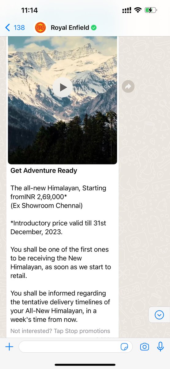 AnilSalian's tweet photo. @sidlal @royalenfield on 24th Nov I recieved a communication that In a week ill get a confirmation on my delivery date and we would get priority as I had booked #himalayan450 on day 1.. been 6 weeks haven’t heard back ..?? Can someone from the team confirm ? 

#royalenfield https://t.co/CSv5Gl9cMR