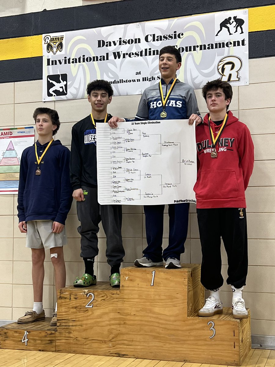 After a long night of wrestling, Guilford Park had their first Varsity finalist.  Congrats to Leo Savaria on his 2nd place finish at the Davison Classic tournament!