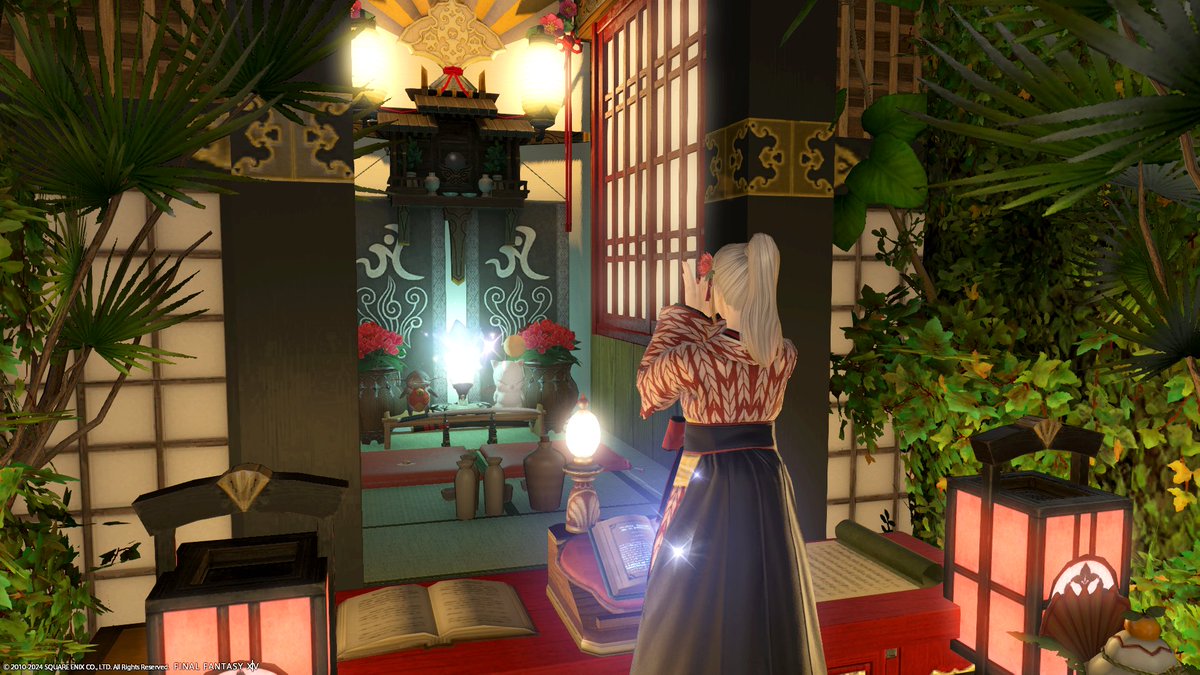 setoaihara's tweet photo. \素敵ハウジング紹介/
ちょこ-もじゃっく(@Mojackchoco)さん作「#カーバンクル神社」にお邪魔しました✨
1Fも地下も活用されていて、自然豊かな素敵な神社でした♪家主のちょこさんが離席されていたので、こっそり記念写真😉✨
ご縁多き一年になりますように❤️
#LCHsReport
#FF14 https://t.co/DCN5m1wptK