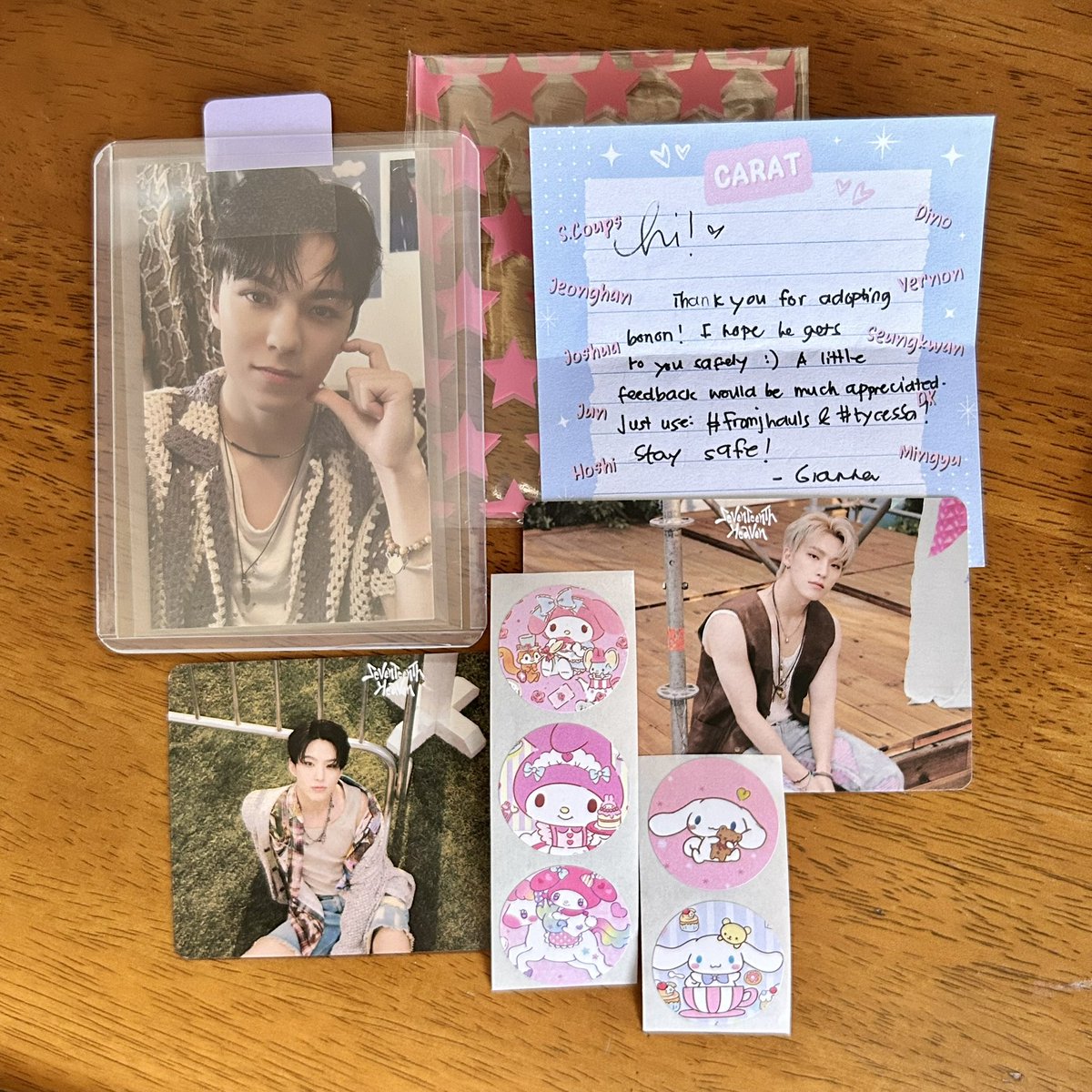cheolhaul's tweet photo. π hello @jihanhauls & @gyuucart ! i received vernon safely today βΊοΈ thank you for all the transparent updates and also for these freebies! π«ΆπΌ
#fromjhauls #tycessa https://t.co/RPN9CT6FXp