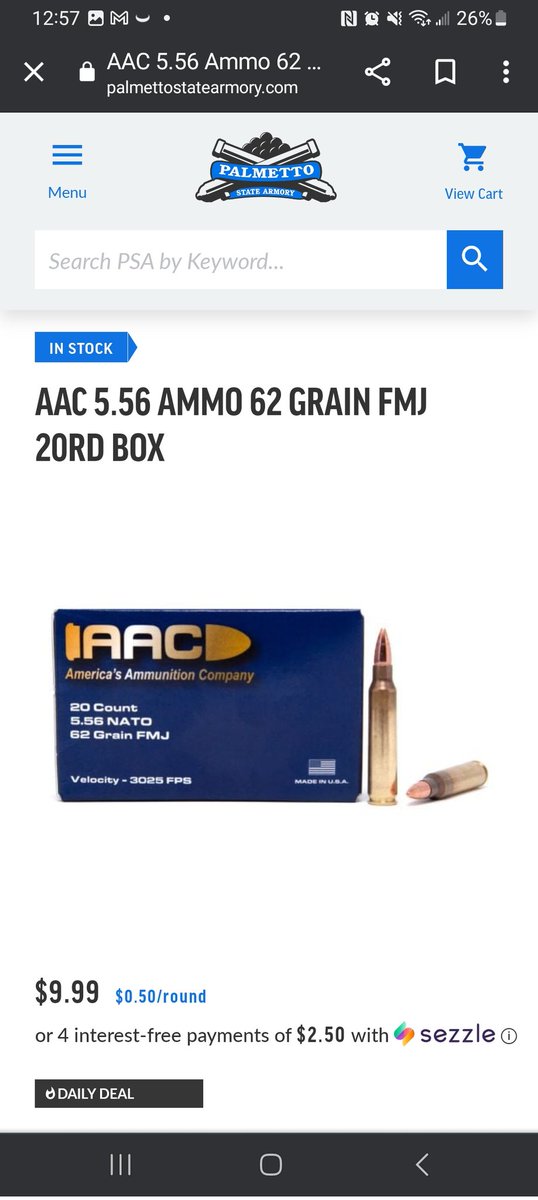 WhitetailArmory's tweet photo. https://t.co/cheOK1jVhP has aac 62 grain 5.56 fmj ammo for $9.99 per 20rd box! 
#ammo #ammunition #ar15 #firearms #2ndAmendment #2a #deals #2aallday #palmettostatearmory #aacammo https://t.co/THzq0Pf0lk