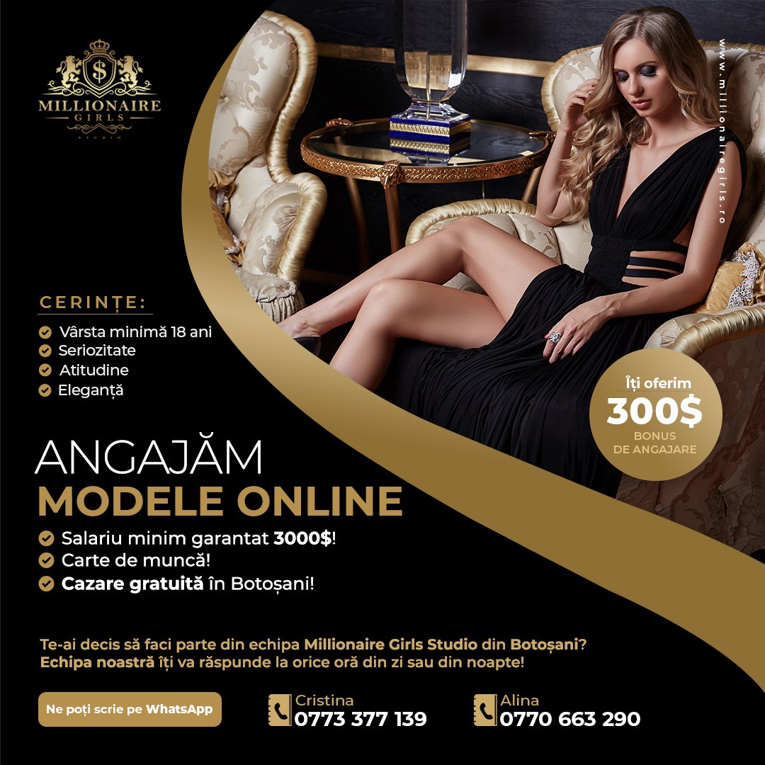 studiomgbt's tweet photo. Dă-ne un telefon sau un mesaj pe WhatsApp/Signal/Telegram la unul din numerele de telefon: 👩‍🦰 Cristina ☎ 0773 377 139, 👱‍♀️ Alina ☎ 0770 663 290, pentru a stabili împreună o întâlnire. ��

Poți aplica și online pentru jobul de #model 👉 https://t.co/H8hWEImYNt https://t.co/OnzsL1qPRT