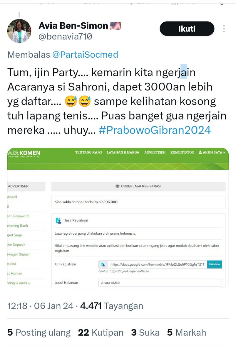 RizkiAsihan's tweet photo. Setelah tau kalo untuk mendukung 02 harus sejahat ini,
Gw makin yakin,
Memilih #AMIN01 itu hal yg  paling tepat !
👌 https://t.co/JeeoayDPWz