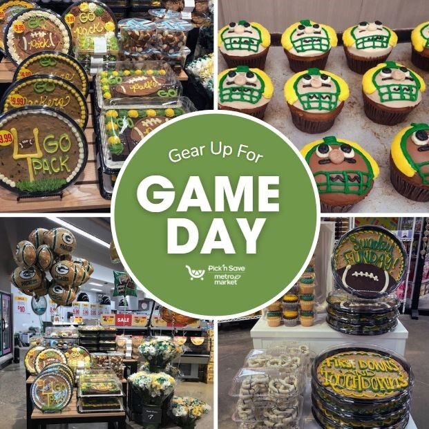 Get Ready for the Biggest Game of the (Regular) Season with help from #PicknSave! 🏈 Gear up for the ultimate showdown this Sunday with #gameday MVPs like these grab-and-go items from the Bakery Department! Kick off your #football feast with these sweet treats and more 🛒
