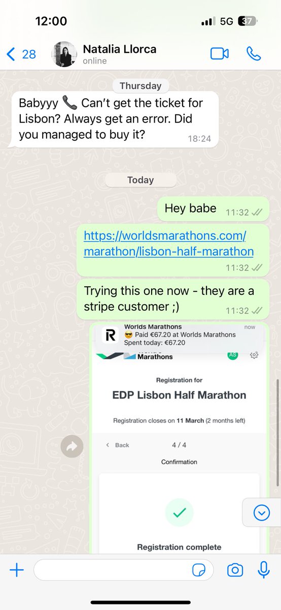 Favorite <a href="/stripe/">Stripe</a> user <a href="/WorldSportsGrp/">World Sports Group</a> gets us there every time - Lisbon here we come