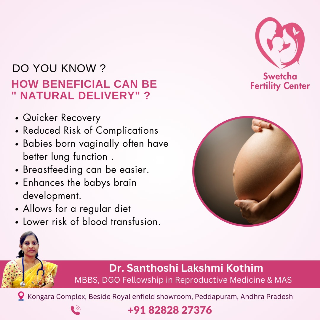 Natural delivery, also known as vaginal birth, offers several benefits for both the mother and the baby. #NaturalBirth
#VaginalBirth
#BirthWithoutFear
#EmpoweredBirth
#BirthingJourney
#LaborOfLove
#BirthExperience
#MotherhoodUnplugged
#NaturalPregnancy
call/whatsapp: 8282827376