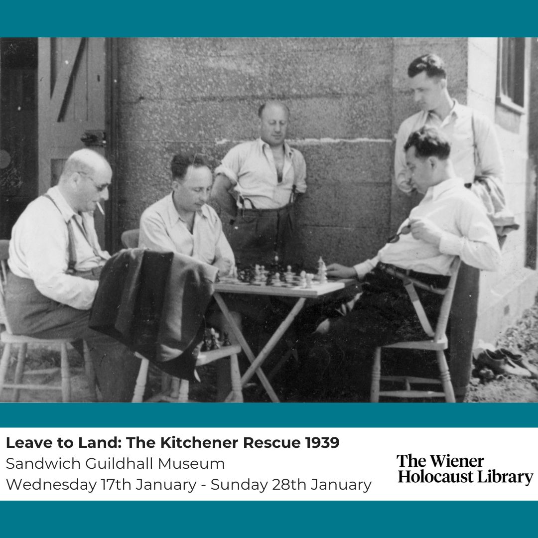 The Leave to Land travelling exhibition has arrived! While we have a small display about this historic story in our museum, this exhibition, created by The Wiener Holocaust Library, goes into depth about the experience of living and working at the Kitchener Camp. @VisitDover