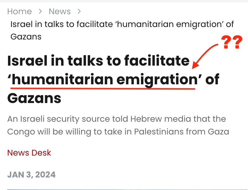 Heads up: a new codeword for "genocide" has just dropped.